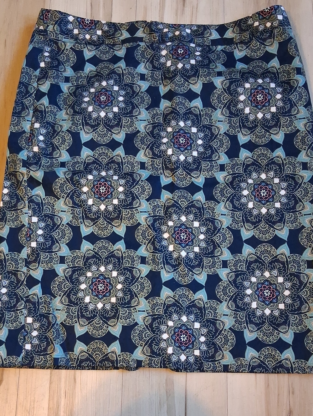 Blue Patterned Women's Skirt